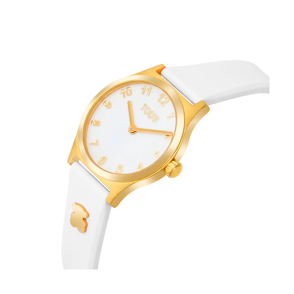 Reloj Tous analógico con correa blanco y acero en color dorado EPIC ICON KDT CHARMS para niña y mujer