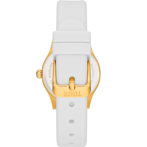 Reloj Tous analógico con correa blanco y acero en color dorado EPIC ICON KDT CHARMS para niña y mujer