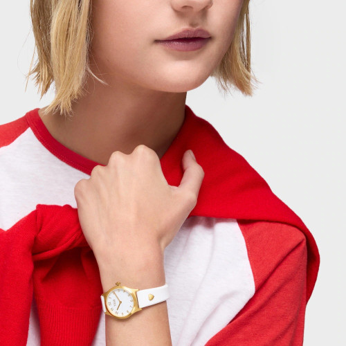 Reloj Tous analógico con correa blanco y acero en color dorado EPIC ICON KDT CHARMS para niña y mujer