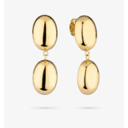 Pendientes Radiant Soulmate doble acero dorado