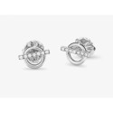 Pendientes Radiant Frost Circle acero