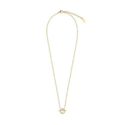 Collar Radiant Frost Circle de acero dorado