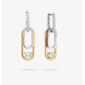 Pendientes Radiant Iced Triple acero bicolor