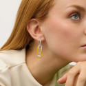 Pendientes Radiant Iced Triple acero bicolor