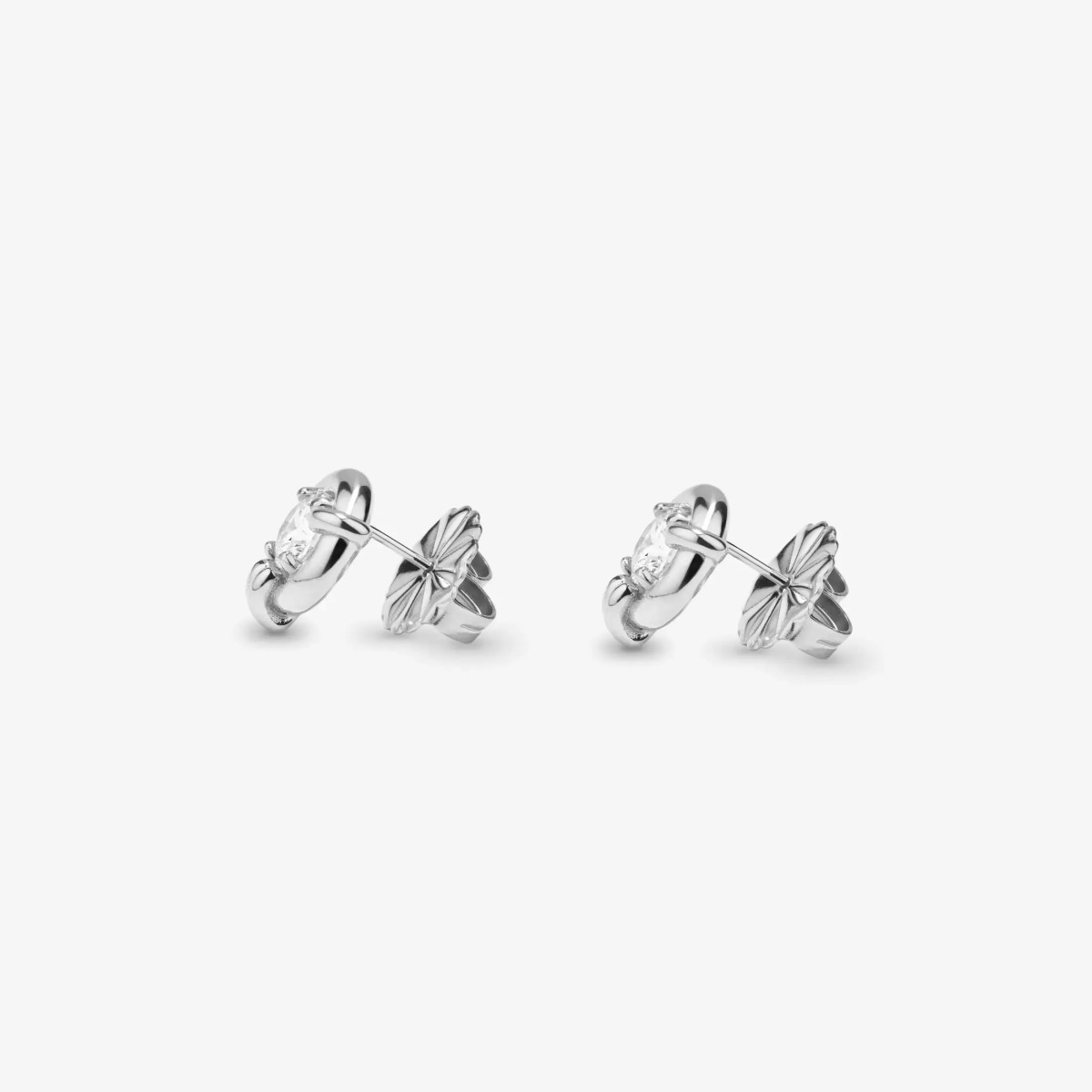 Pendientes Radiant Frost Roud acero