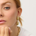 Pendientes Radiant Soulmate doble acero dorado