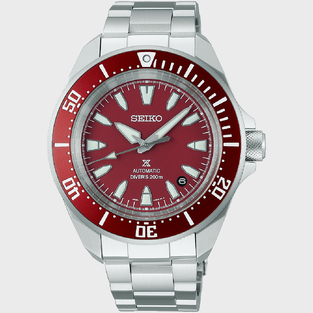 Reloj Seiko Prospex Mar Samurai Rojo 42mm