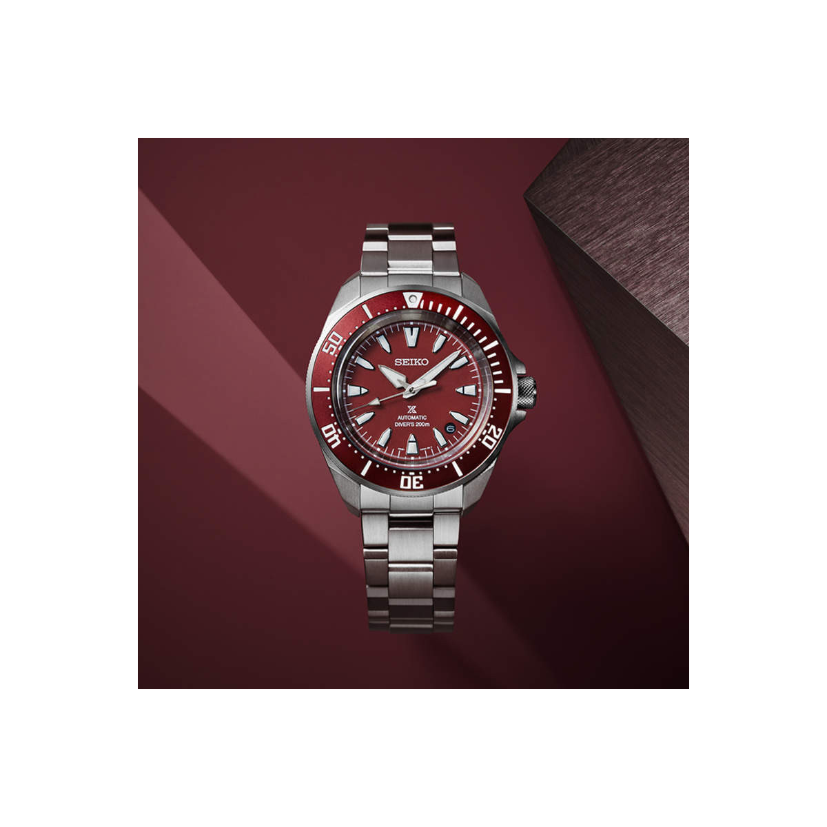 Reloj Seiko Prospex Mar Samurai Rojo 42mm