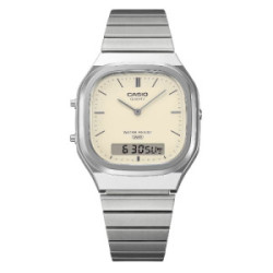 Reloj Casio Edgy Collection Ana-Digi para mujer y hombre esfera gris plata