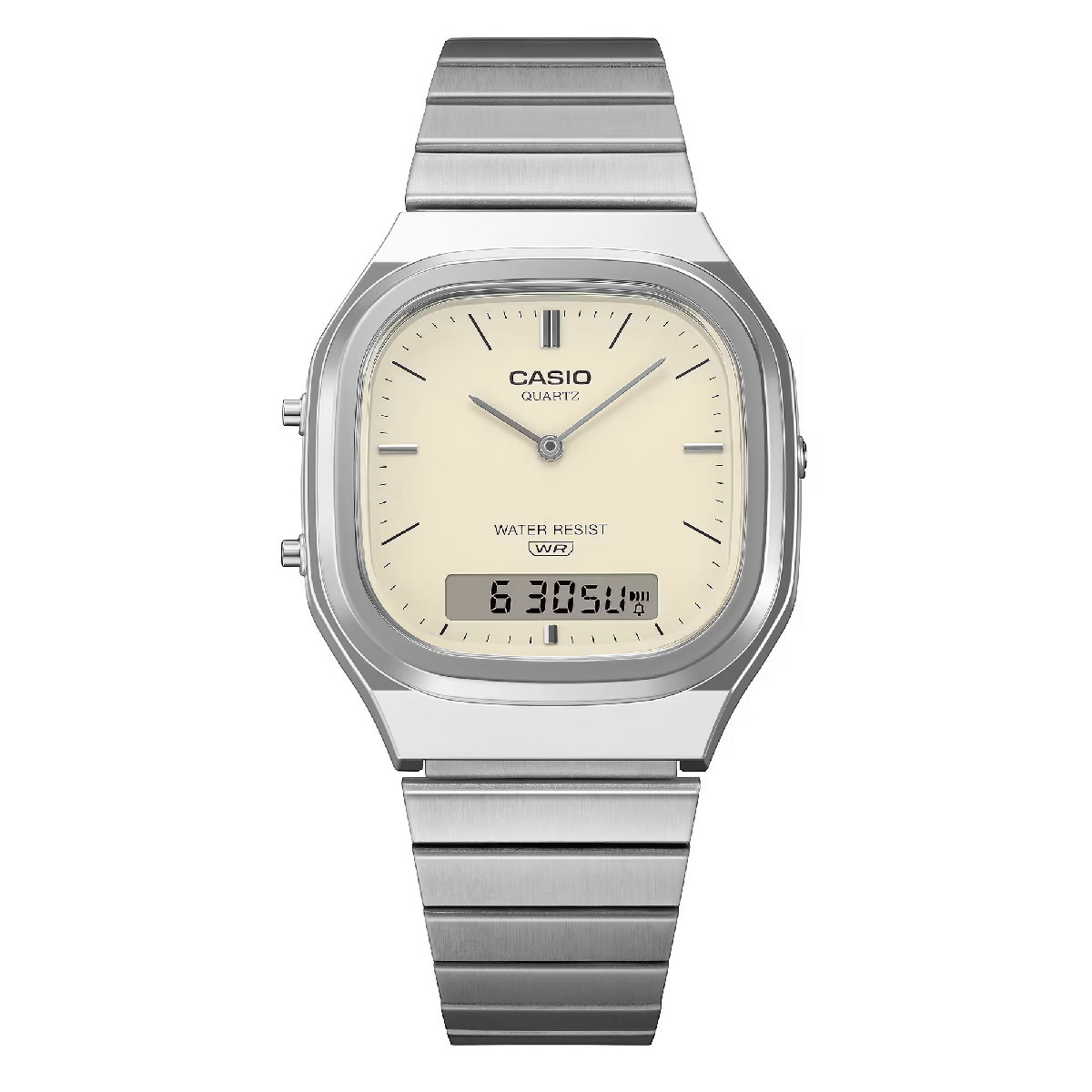Reloj Casio Edgy Collection Ana-Digi para mujer y hombre esfera gris plata
