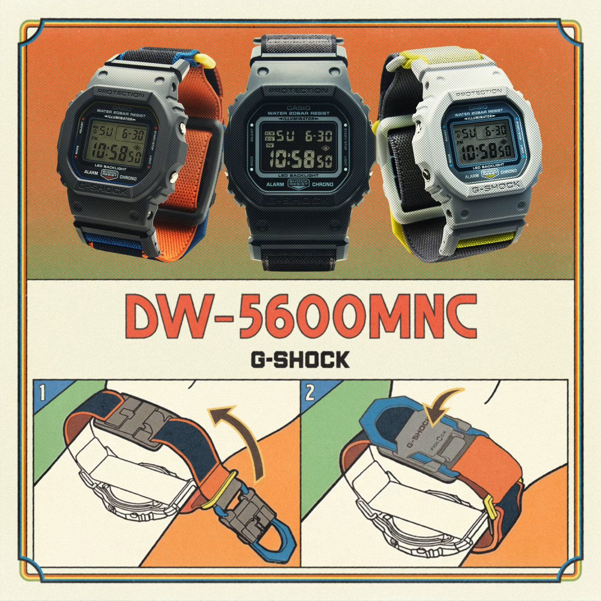 Reloj Casio G-Shock Basic Series correa textil