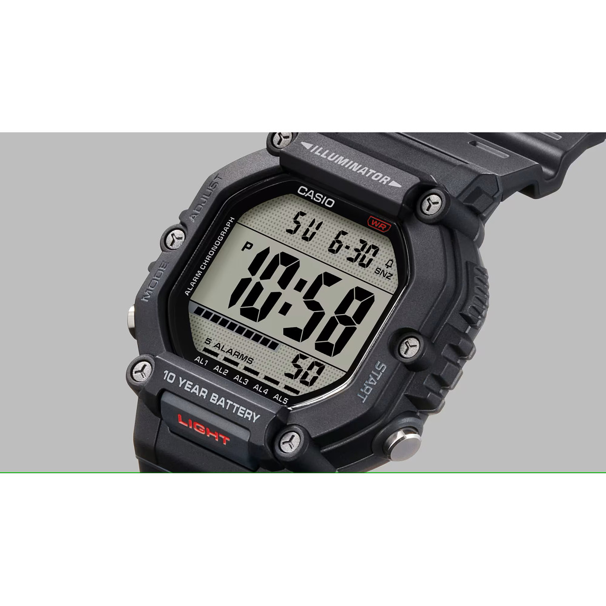 Reloj Casio Collection digital silicona verde kaki