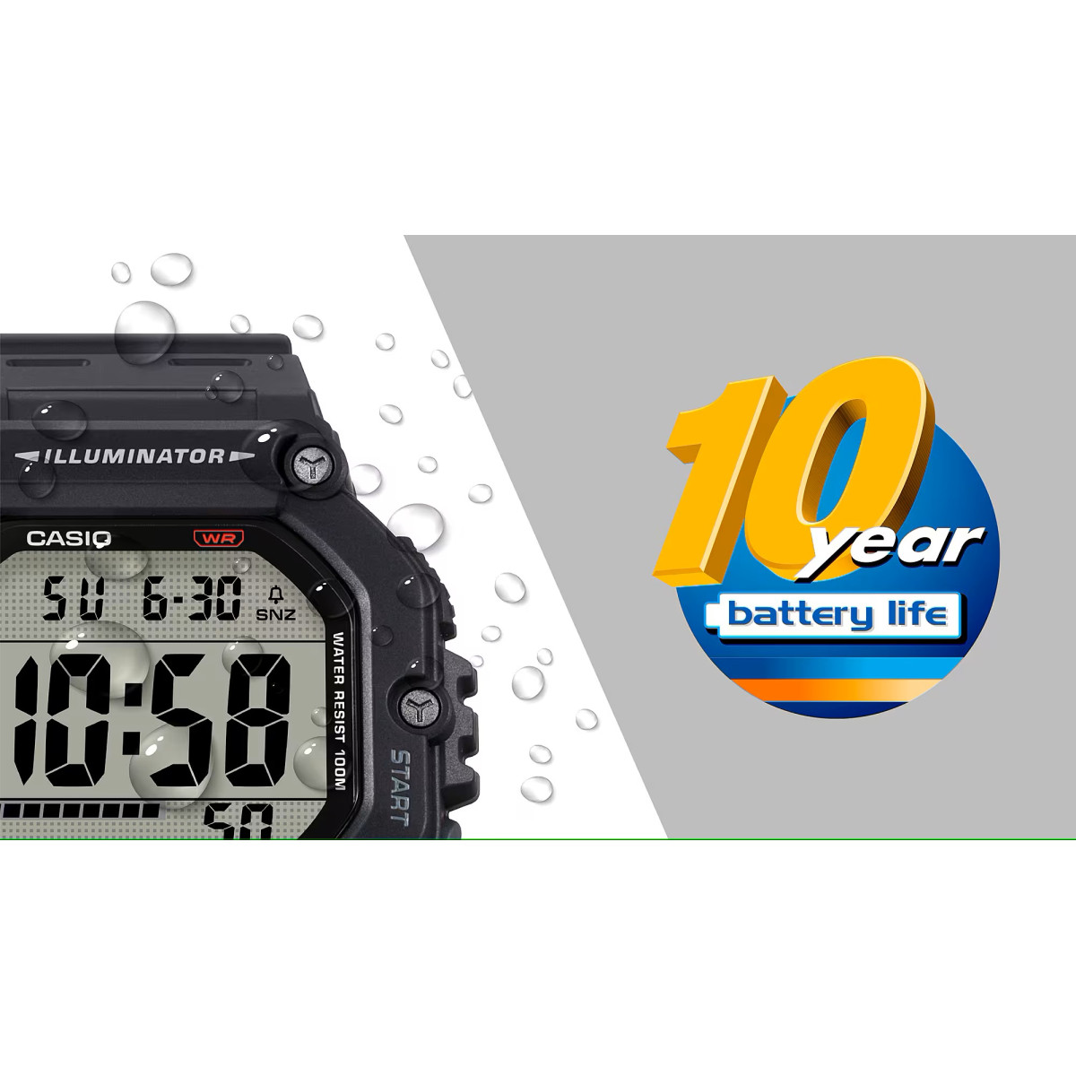 Reloj Casio Collection digital silicona verde kaki