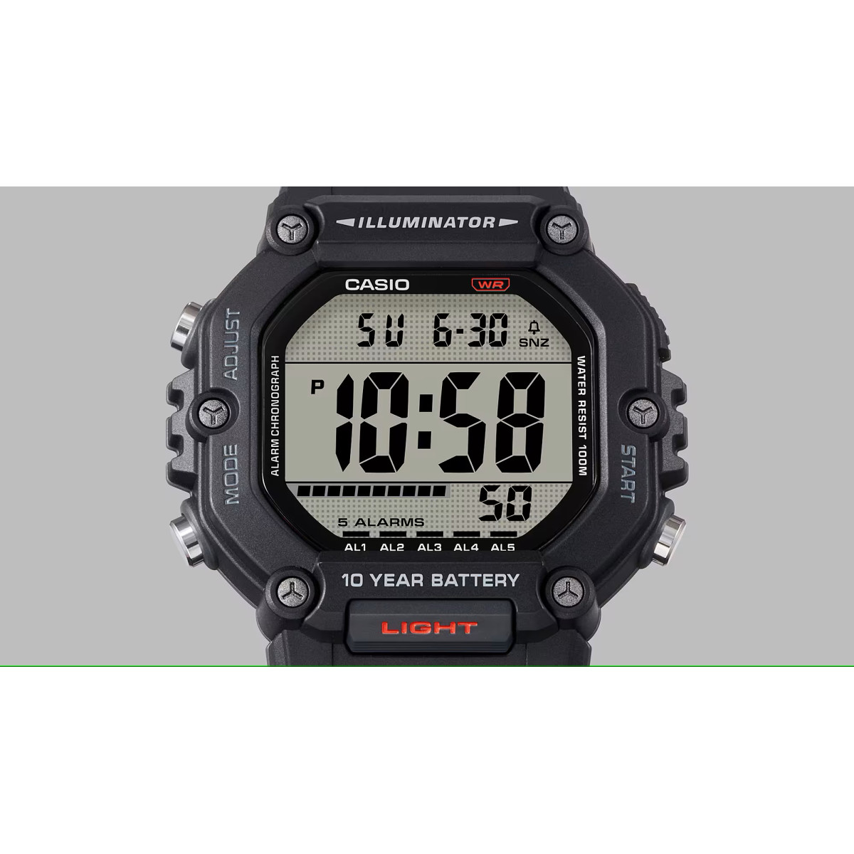 Reloj Casio Collection digital silicona verde kaki
