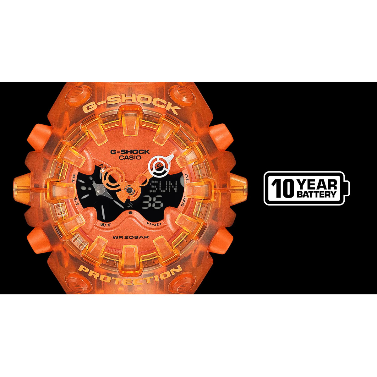 Reloj Casio G-Shock Basic Series GA-V01 naranja