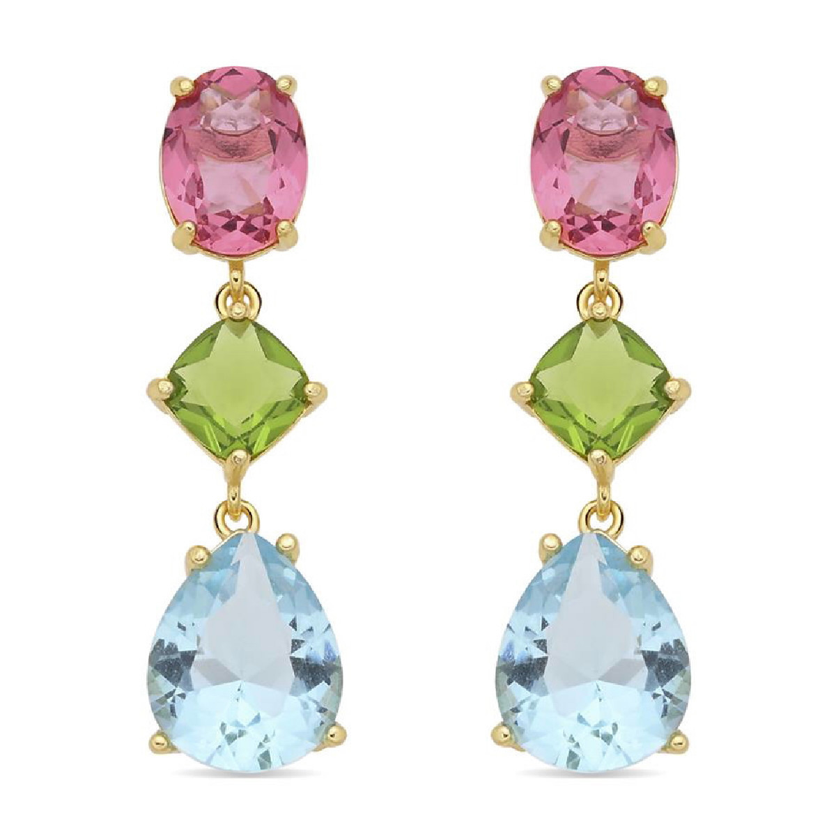 Pendientes Luxenter Kumjo plata 925 dorada