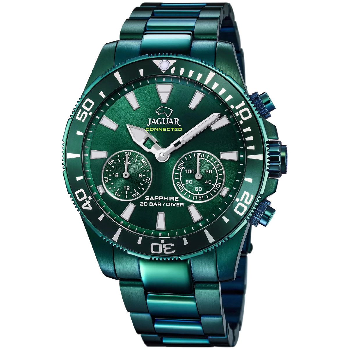 Reloj Jaguar Connected verde acero inoxidable para hombre