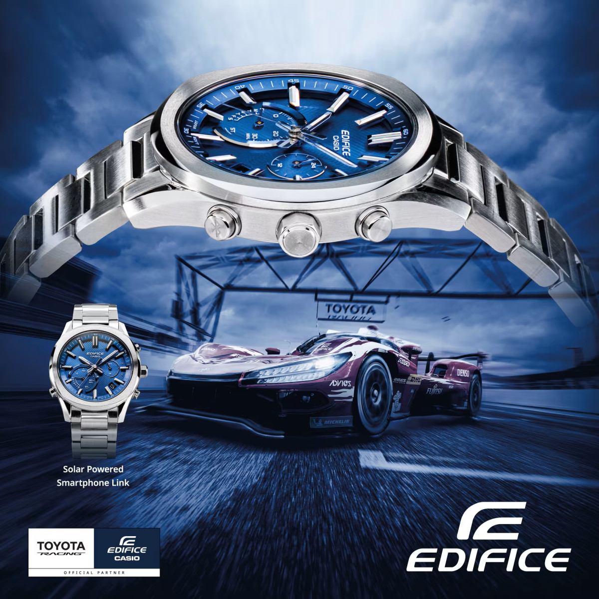 Reloj Casio Edifice serie EQB-1300D esfera azul