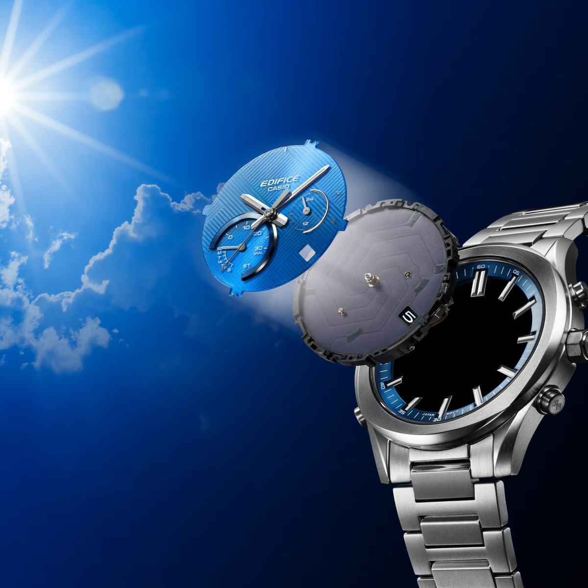 Reloj Casio Edifice serie EQB-1300D esfera azul