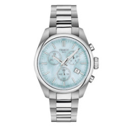 Reloj Tissot PR100 Chrono 36mm esfera nácar azul