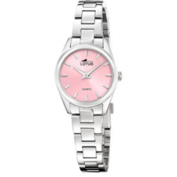 Set reloj Lotus para mujer 2Gether 26mm esfera rosa con pulsera de acero