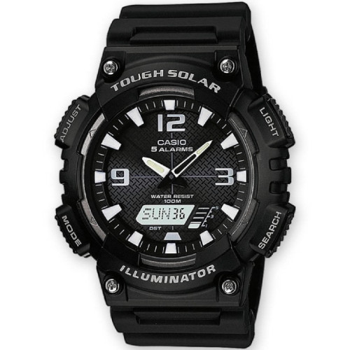 Reloj Casio Collection Anadigi 46mm caucho negro