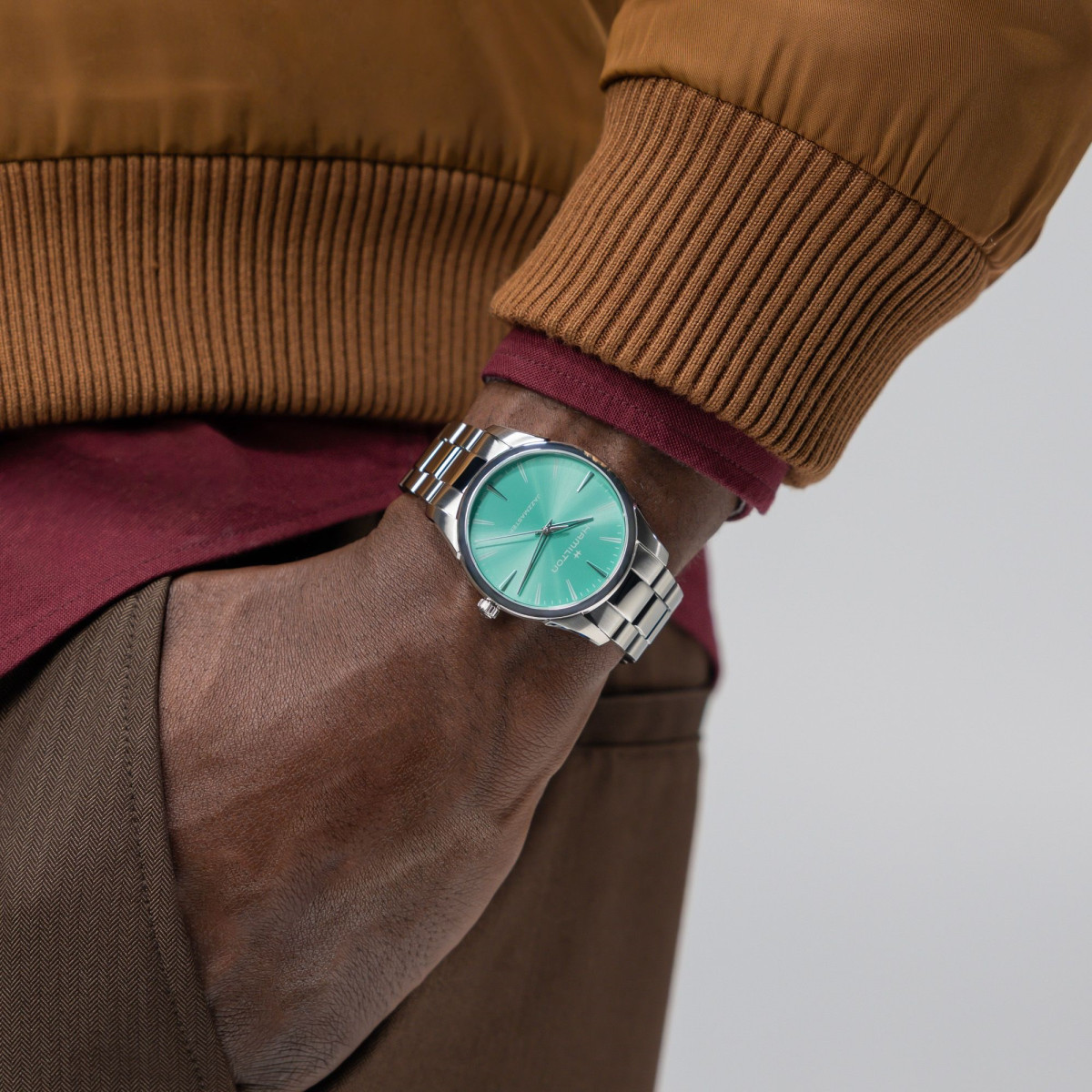 Reloj Hamilton Jazzmaster cuarzo 40mm esfera verde