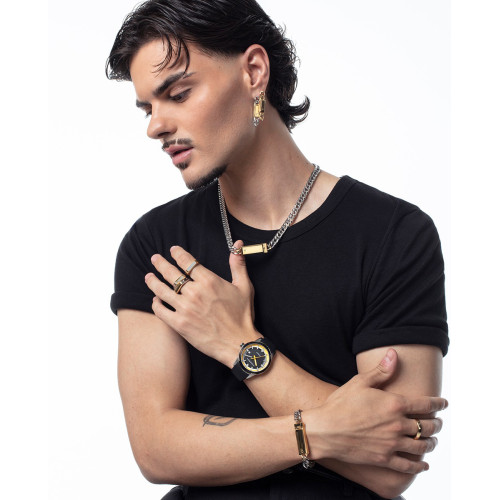 Reloj Viceroy Nexus 40mm acero bitono negro colección Abraham Mateo
