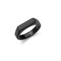 Anillo Viceroy de acero tipo sello IP negro, colección Abraham Mateo talla 22