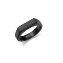 Anillo Viceroy de acero tipo sello IP negro, colección Abraham Mateo talla 24