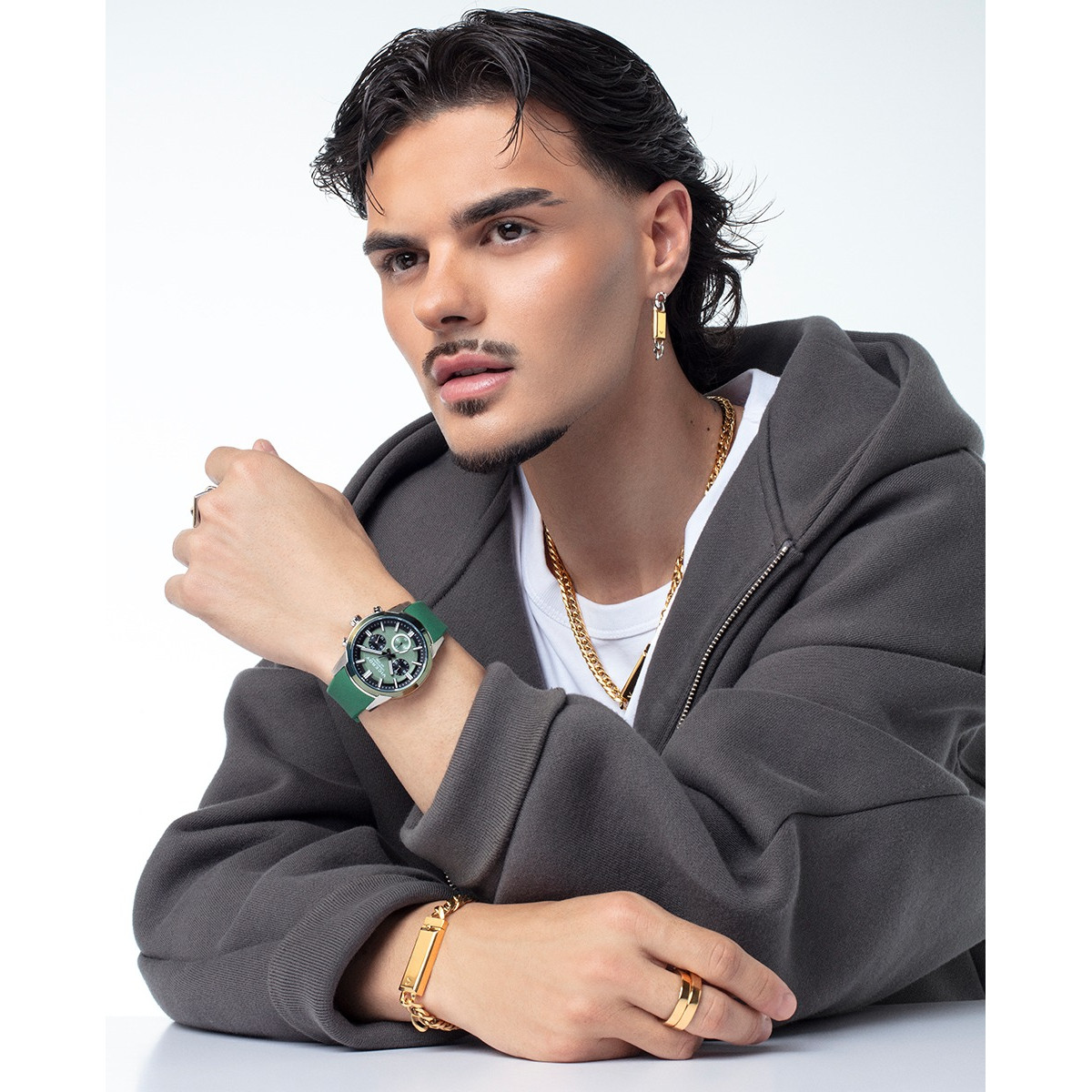 Pulsera Viceroy acero IP dorado 20cm para hombre y mujer colleción Abraham Mateo