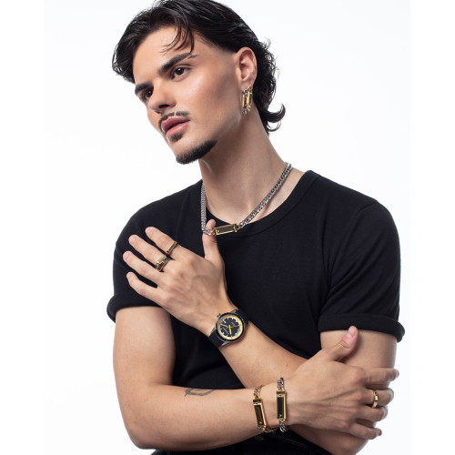 Pulsera Viceroy acero bitono dorado 20cm para hombre y mujer colleción Abraham Mateo