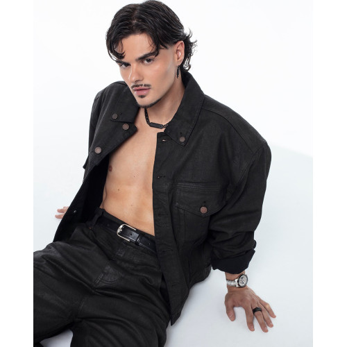 Collar Viceroy acero IP negro 50cm para hombre y mujer colleción Abraham Mateo