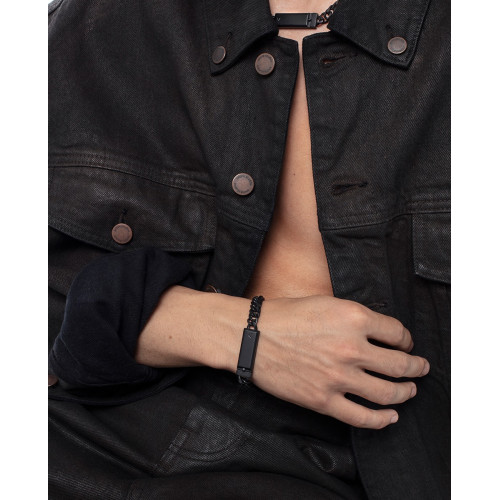 Pulsera Viceroy acero IP negro 20cm para hombre y mujer colleción Abraham Mateo