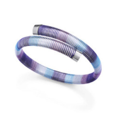 Pulsera Viceroy de acero tubogas flexible abierta con cordón enroscado, colección Laura Escanes