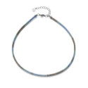 Collar Viceroy de acero tubogas con cordón enroscado, colección Laura Escanes