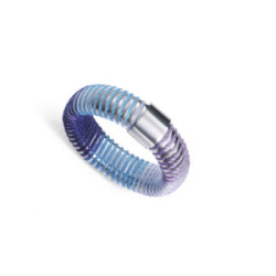 Anillo Viceroy de acero tubogas con cordón enroscado, colección Laura Escanes talla 12