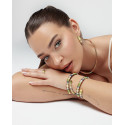 Anillo Viceroy de acero IP dorado tubogas con cordón enroscado, colección Laura Escanes talla 14