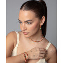 Collar Viceroy de acero Ip dorado tubogas con cordón enroscado, colección Laura Escanes