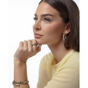Pulsera Viceroy de acero tubogas flexible abierta con cordón enroscado, colección Laura Escanes