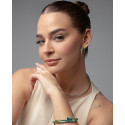 Pendientes Viceroy de acero aro abierto de tubogas con cordón enroscado, colección Laura Escanes