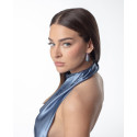 Pendientes Viceroy de acero aro abierto de tubogas con cordón enroscado, colección Laura Escanes