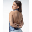 Pendientes Viceroy de acero aro abierto de tubogas con cordón enroscado, colección Laura Escanes