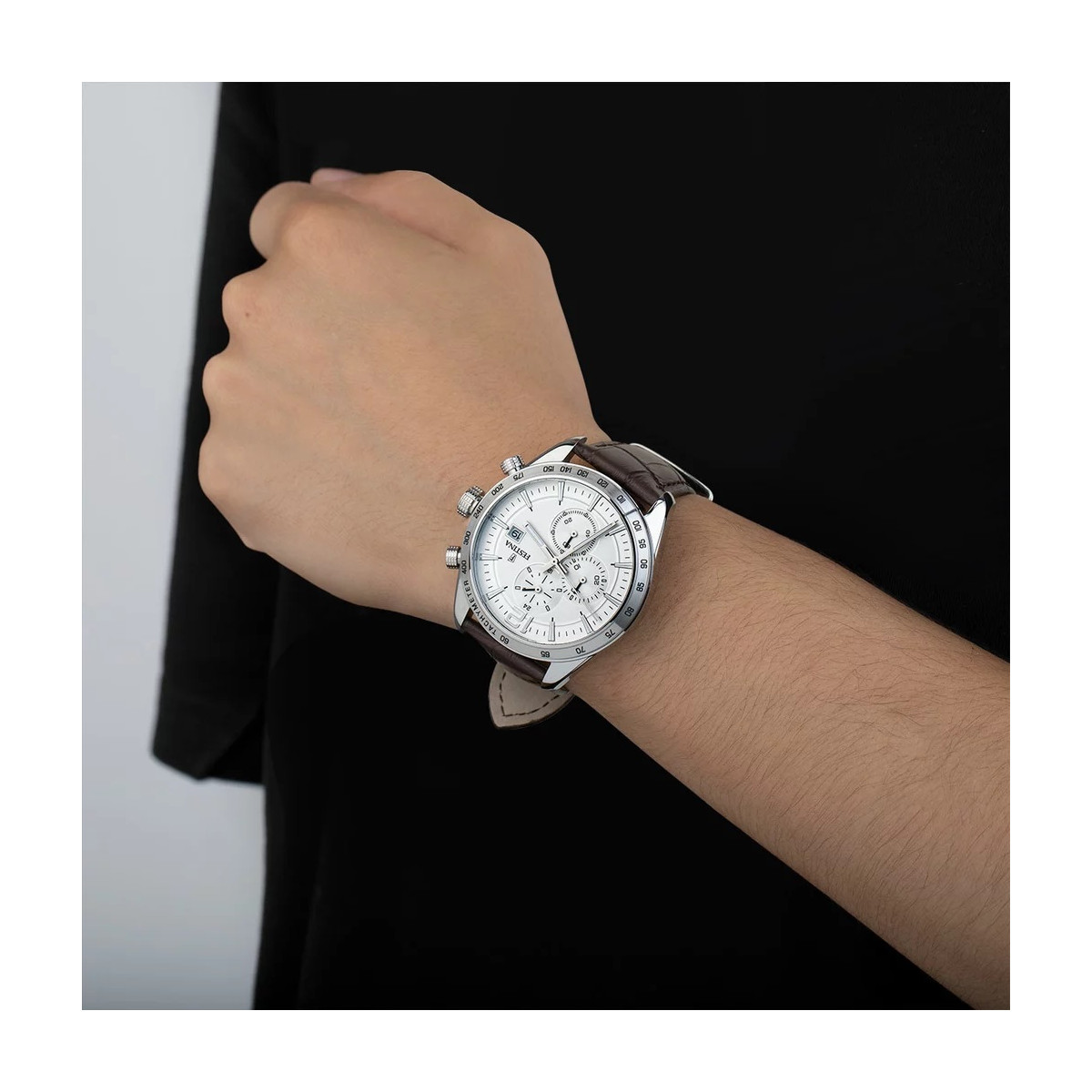 Reloj Festina para hombre crono 44mm esfera gris
