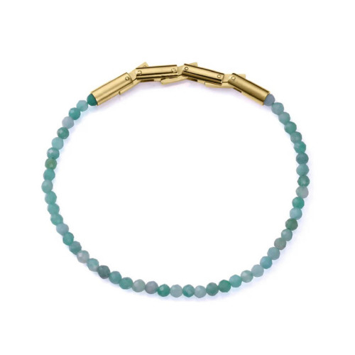 Pulsera Viceroy Fashion acero IP dorado y esmeraldas naturales