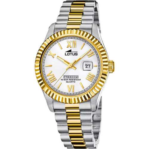 Reloj Lotus Freedom Bicolor para hombre 41.5mm esfera gris plata