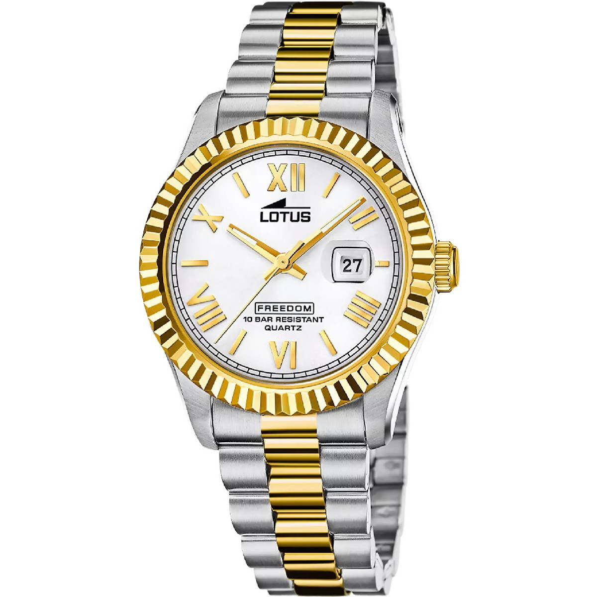 Reloj Lotus Freedom Bicolor para hombre 41.5mm esfera gris plata