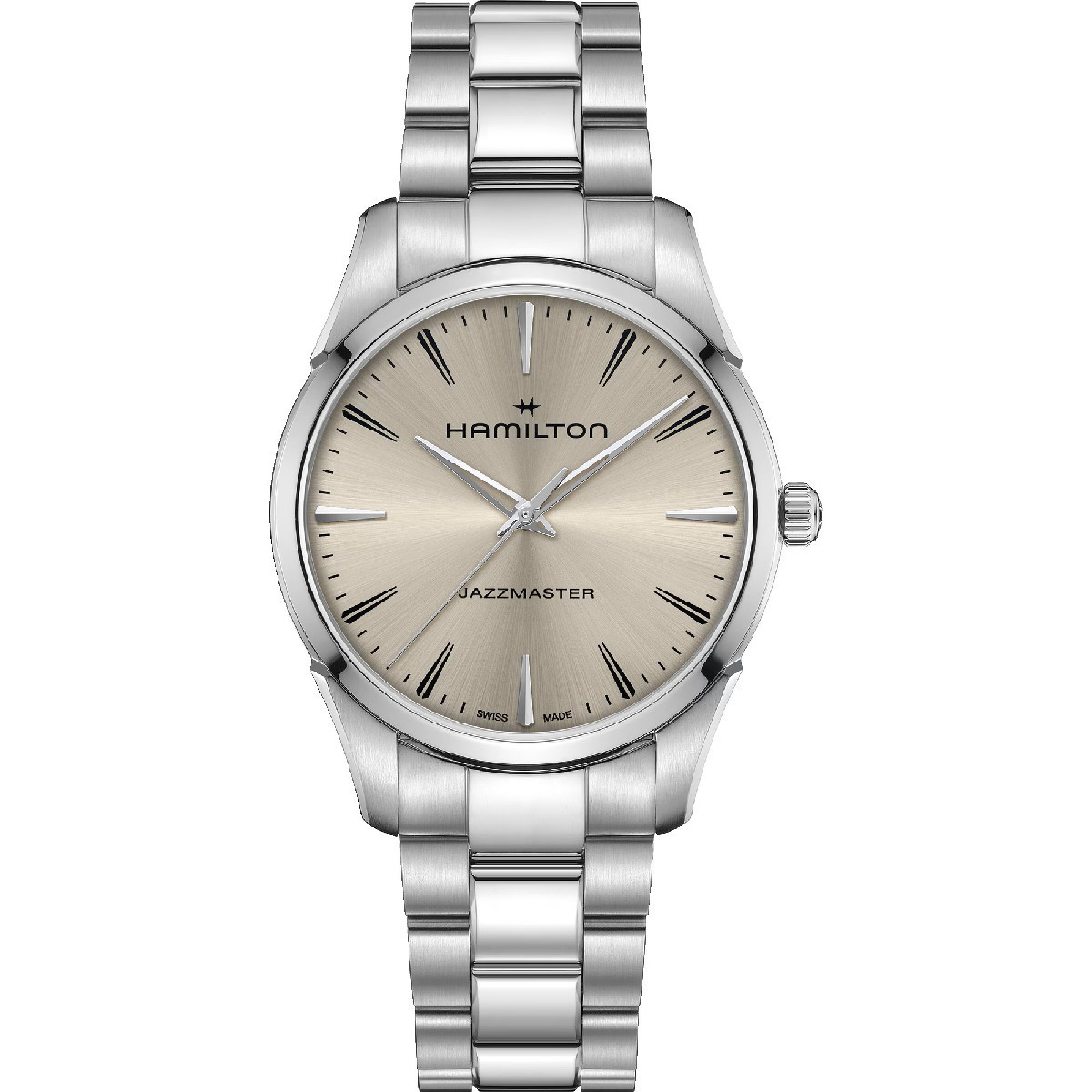Reloj Hamilton Jazzmaster cuarzo 40mm esfera beige