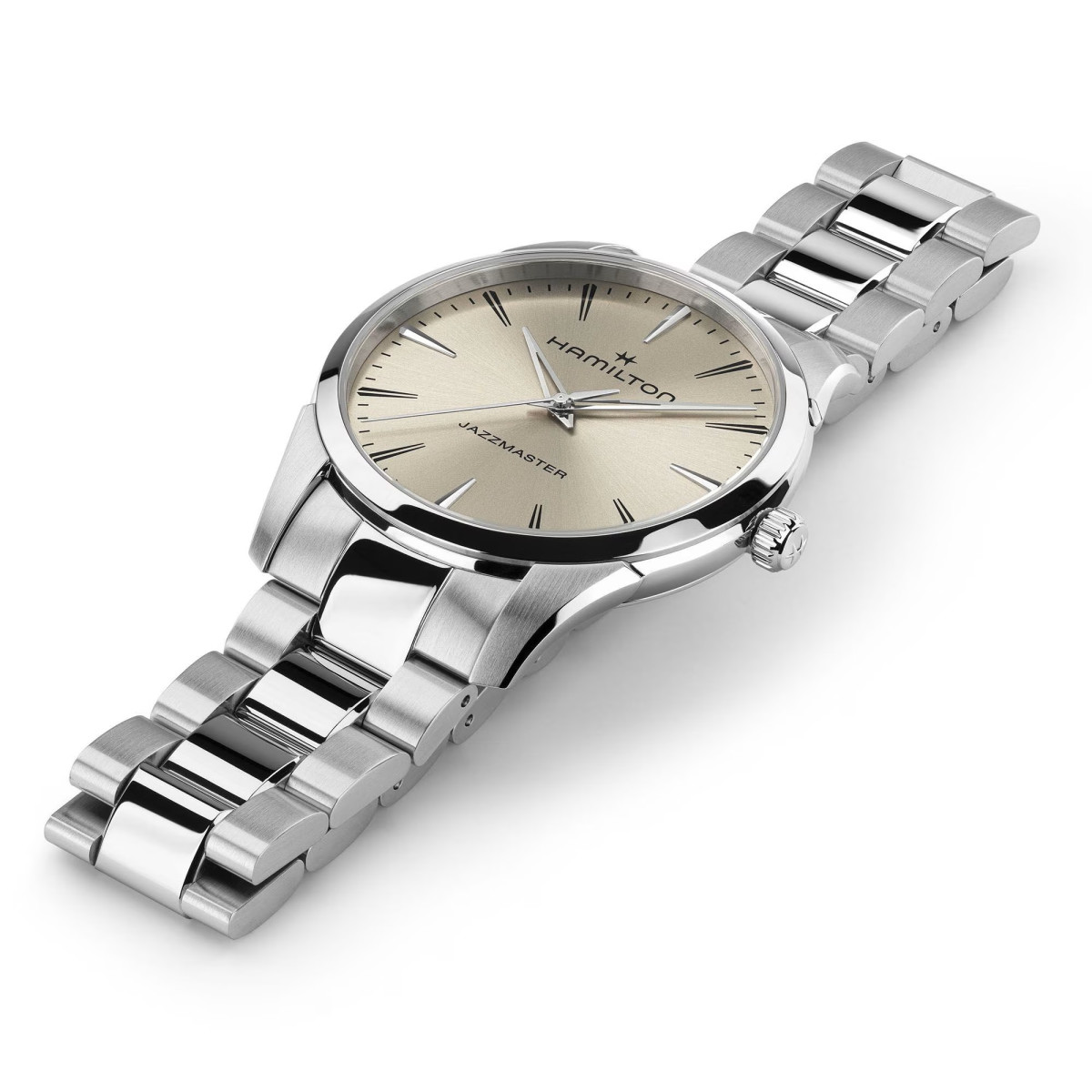 Reloj Hamilton Jazzmaster cuarzo 40mm esfera beige