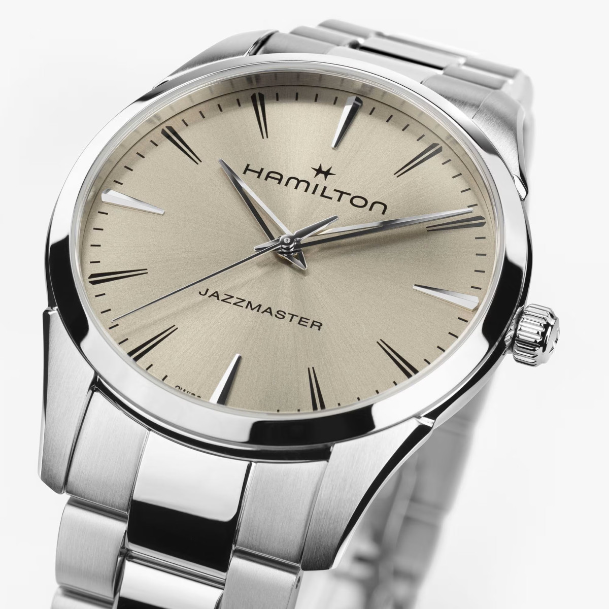 Reloj Hamilton Jazzmaster cuarzo 40mm esfera beige